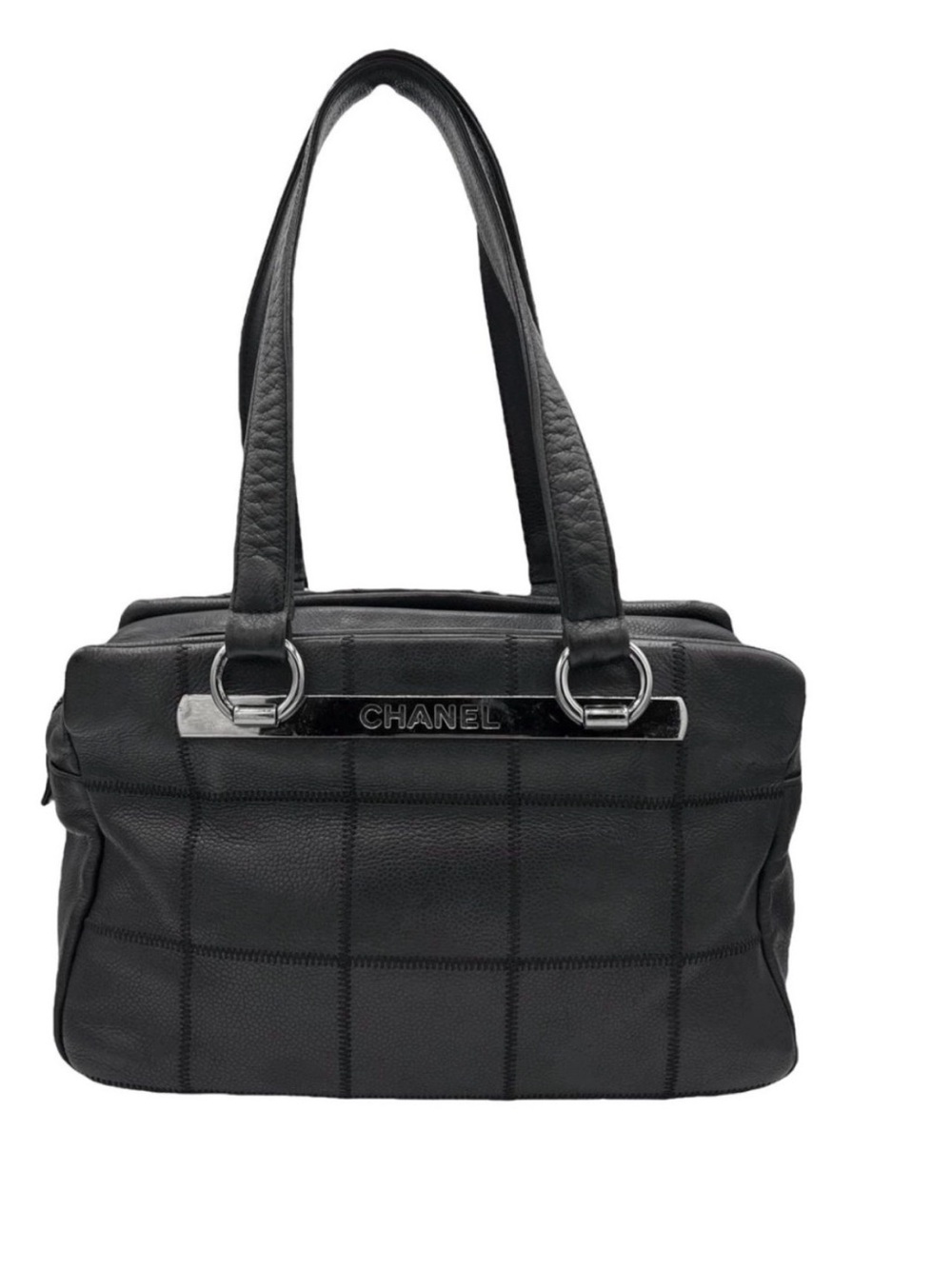 CHANEL Vintage Quilted Caviar Leather Shoulder Bag
